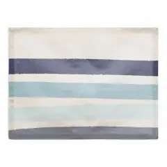 Abstract Blue Stripes Cotton Twill Placemat