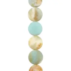 Matte Amazonite Lentil Beads, 10mm by Bead Landing&trade;