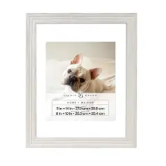 Home 8" x 10" Whitewash Grooved Wood Frame with Mat by Studio D&eacute;cor&reg;