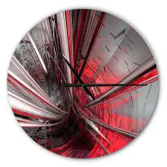 Designart Fractal 3D Deep Into Middle Wall Clock