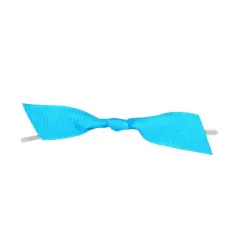 JAM Paper 7/8" Grosgrain Twist Tie Flair Bows, 100ct. Turquoise