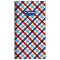2026-2027 Patriotic Plaid Small Monthly Pocket Planner
