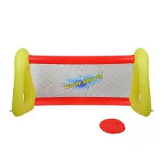 Pool Central&reg; 51" Inflatable Red and Yellow Swimming Pool Frisbee Game Set