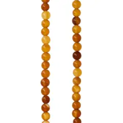 Yellow Agate Round Beads by Bead Landing&trade;, 4mm