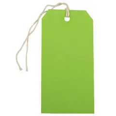 JAM Paper Medium Gift Tags with String Green