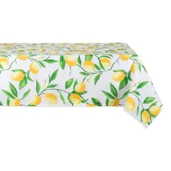 DII&reg; 84" Lemon Bliss Print Outdoor Tablecloth