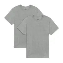 Fruit of the Loom EverSoft Mens Short Sleeve Crew T-Shirt 2 Pack Mineral Grey Heather