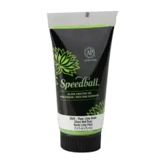Speedball&reg; Fluorescent Block Printing Ink, 2.5oz. Fluorescent Lime Green
