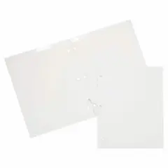 JAM Paper 9.5" x 11.5" Glossy 3-Hole Punch Folders, 12ct. White