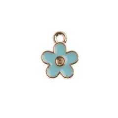 John Bead Sweet & Petite Small Flower Charms, 10ct. Blue