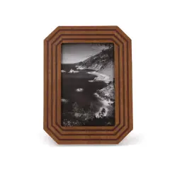 4" x 6" Dark Wood Octagon Tabletop Frame by Studio D&eacute;cor&trade; Treasured Finds