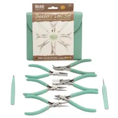 The Beadsmith&reg; Beader's Tool Set Aqua