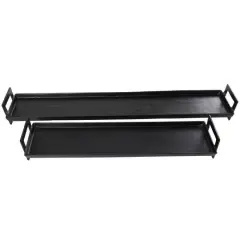 Black Modern Aluminum Nesting Tray Set