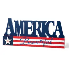 Glitzhome&reg; 14" Wide America the Beautiful Tabletop D&eacute;cor