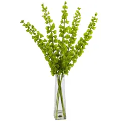 2.5ft. Bells of Ireland Arrangement in Pyramid Glass Vase