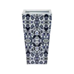 18" Oriental Blue and White Classic Metal Planter