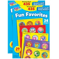 Trend Enterprises&reg; Fun Favorites Stinky Stickers&reg; Variety Pack, 3 Packs of 435ct.