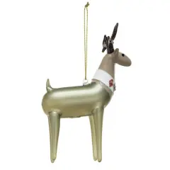 Hello Honey&reg; 5.25" Glass Deer Ornament with Jewels & Glitter