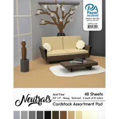 PA Paper&trade; Accents Neutral Heavy Cardstock Paper Pad, 8.5" x 11"