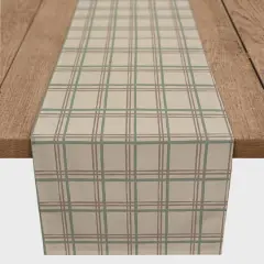 72" Brown Holiday Plaid Cotton Twill Runner