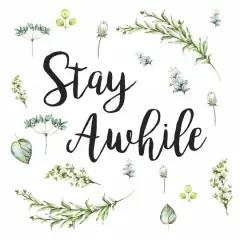 RoomMates Stay Awhile Quote Peel & Stick Wall Decals