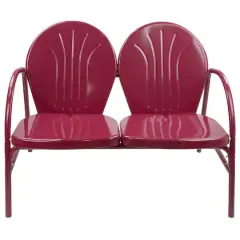 42" Mulberry Retro Tulip Outdoor Loveseat