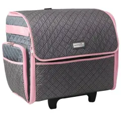 Everything Mary Pink & Gray Collapsible Deluxe Sewing Storage Case