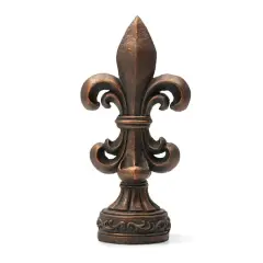Glitzhome&reg; 27" Standing Fleur-de-Lis Garden Statue Bronze