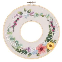 8" Floral Ring Embroidery Kit by Loops & Threads&reg;