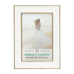 Expressions&trade; White with Gold Outline Wall Frame by Studio D&eacute;cor&reg;