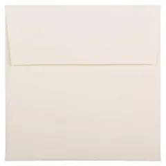 JAM Paper 6" Metallic Square Invitation Envelopes, 25ct. Natural White Wove