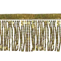 6" Sequin Fringe Trim by Celebrate It&reg; Gold