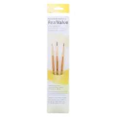Princeton&trade; RealValue&trade; Sable Round 3 Piece Brush Set