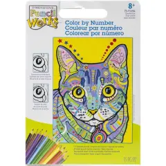 Dimensions&reg; Pencilworks&trade; Colorful Cat Color By Number Kit