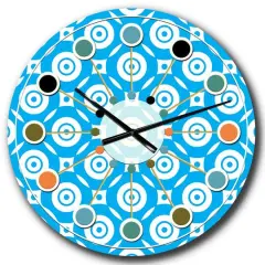Designart 'Retro Ornamental Design Iv Mid-Century Modern Wall Clock