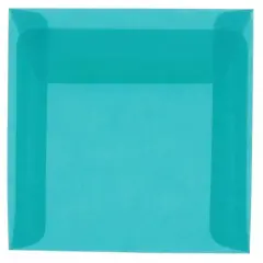 JAM Paper 6" x 6" Translucent Vellum Invitation Envelopes, 25ct. Aqua