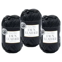 3 Pack Lion Brand&reg; Haute Stitches Faux Leather Yarn Night Sky