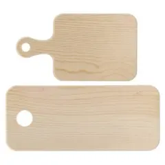 Good Wood by Leisure Arts&reg; 2-Piece Rectangle Wood Cutting Board Set
