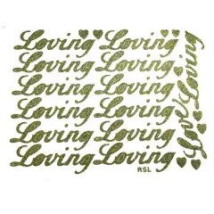 JAM Paper Loving Gold Script Floral Adhesive