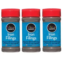 Dowling Magnets&reg; Iron Filings, 3 Jars of 12oz.