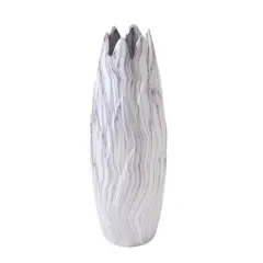 White Stoneware Contemporary Vase