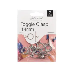 John Bead Must Have Findings 14mm Toggle Clasp, 7ct. Antique Silver