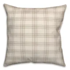Gray Plaid Throw Pillow