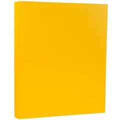 JAM Paper Matte 8.5'' x 11'' 28lb. Paper, 50 Sheets Sunflower Yellow