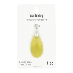 Lemon Jade Teardrop Pendant by Bead Landing&trade;