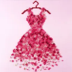 Diamond Art Beginner Red Dress Kit