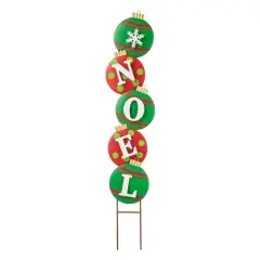 Glitzhome&reg; 42" Metal NOEL Ornament Yard Stake/Wall D&eacute;cor