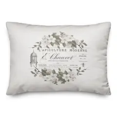 French Beekeeper Floral 14" x 20" Throw Pillow