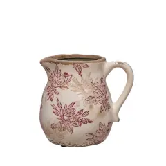 6.25" Floral Crackle Ceramic Pitcher by Ashland&reg;