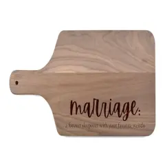 Marriage Definition 17" x 8" Walnut Paddle Cutting Board